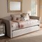 Baxton Studio Camino Modern Beige Upholstered Daybed with Guest Trundle Bed 131-7308 - alternate 2